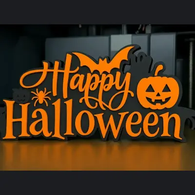 წარწერა Happy Halloween, 25 სმ
